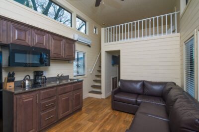 Interior views of the cabin rentals near Sedona Arizona
